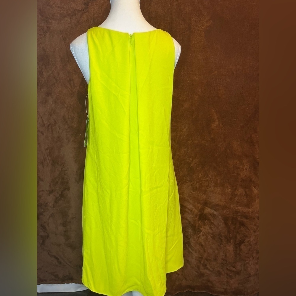⭐️ NWT Ralph Lauren Women's Neon Yellow Sleeveless Lined Dress- size 4 - Picture 9 of 9